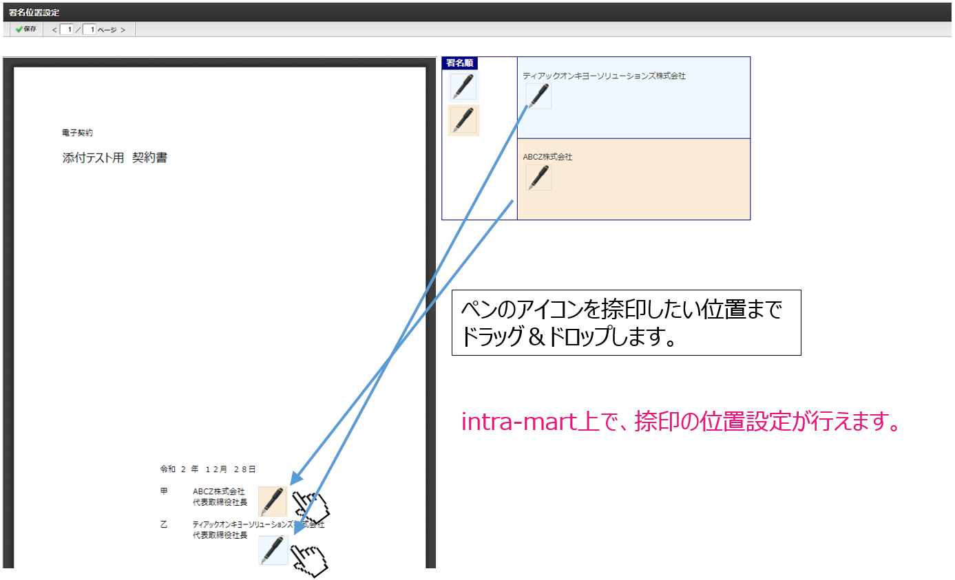 WAN-Sign／intra-mart連携サービス